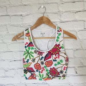 Zelos Sports Bra Racerback Curvy Floral print